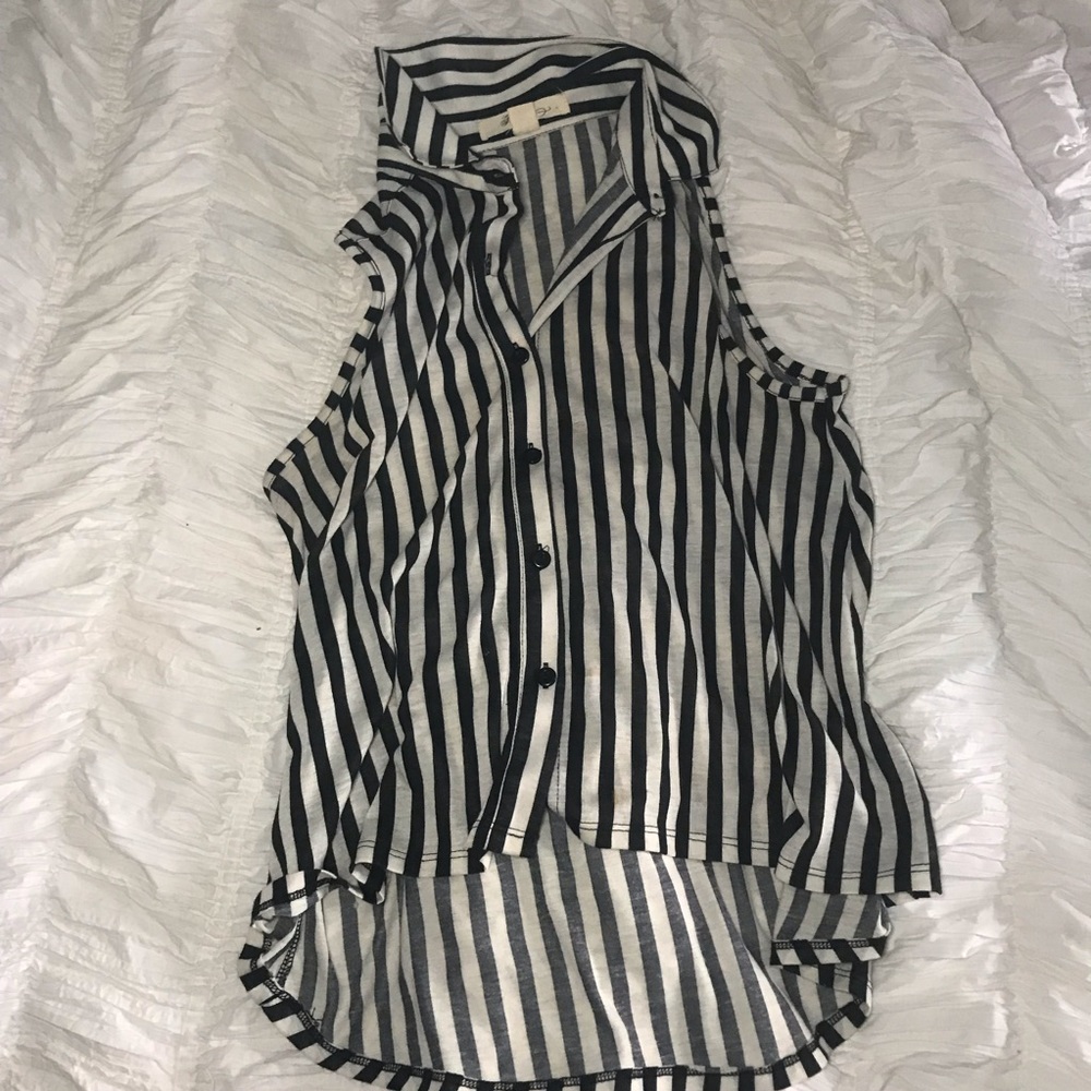 Sleeveless Striped Top